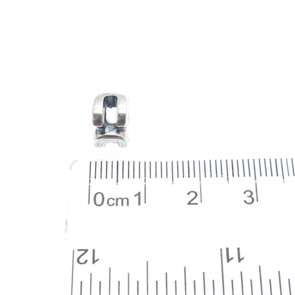 CHAMILIA 925 Sterling Silver Letter U Initial Bead Charm