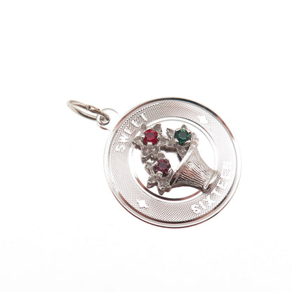 Town & Country 925 Sterling Silver Vintage Rhinestone Sweet 16 Charm Pendant