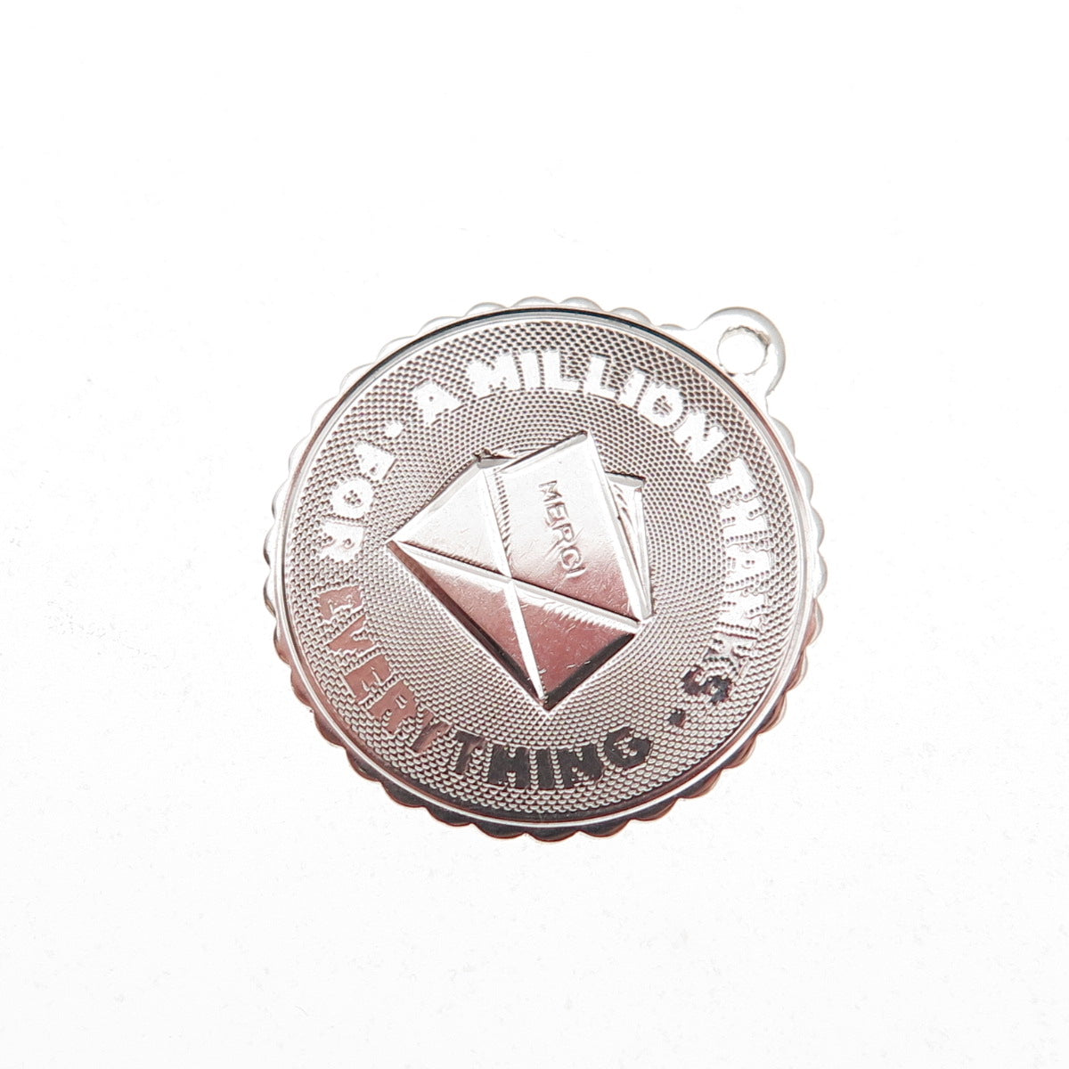 925 Sterling Silver Vintage A Million Thanks For Everything Charm Pendant