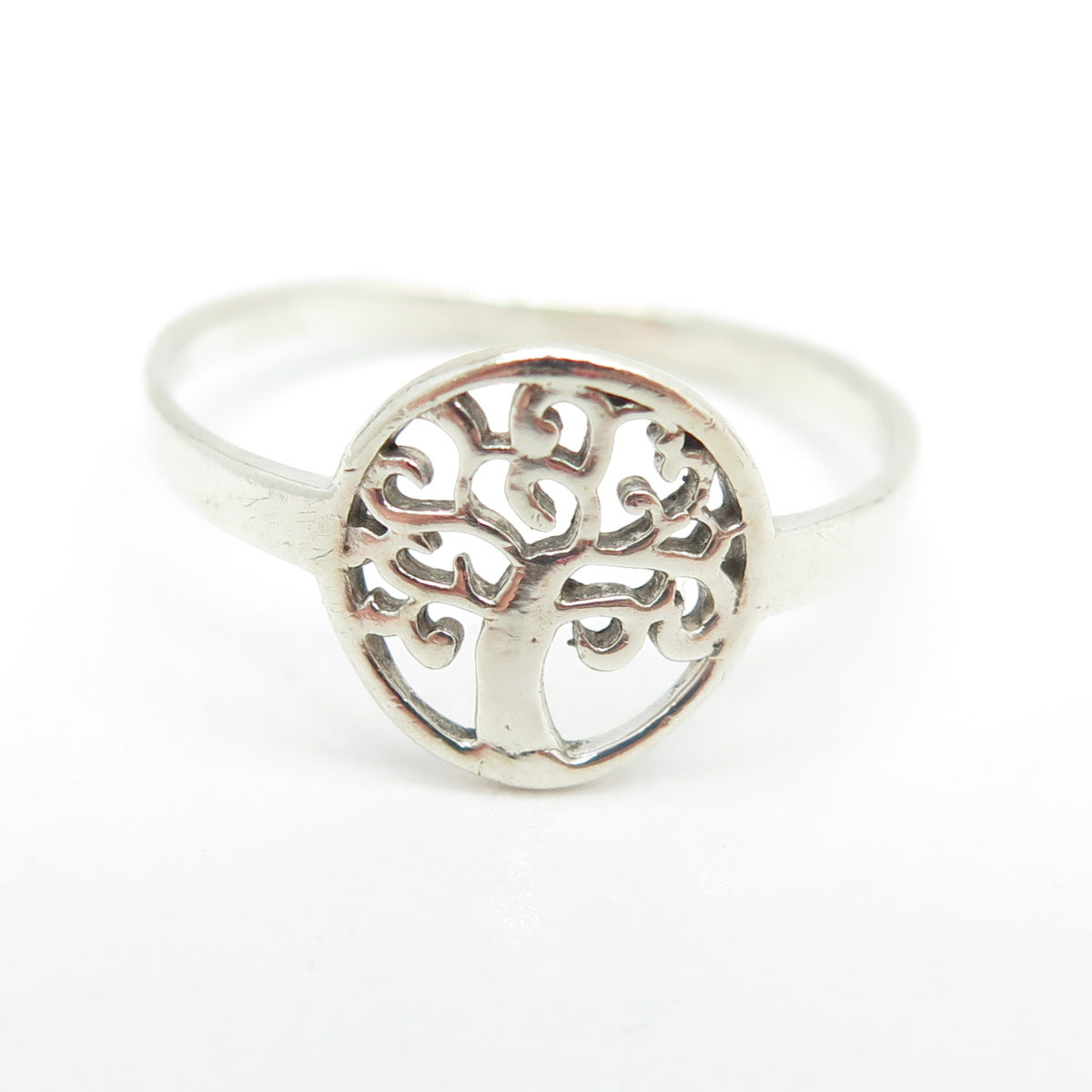 925 Sterling Silver Vintage Tree of Life Ring Size 9