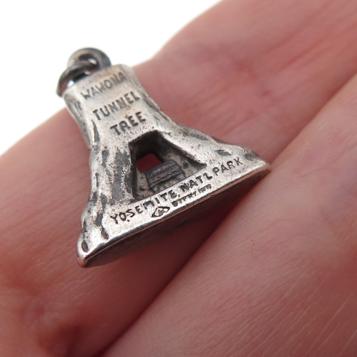 Bates & Klinke 925 Sterling Silver Vintage Wawona Tunnel Tree 3D Charm Pendant