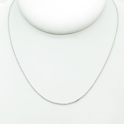 925 Sterling Silver Cable Chain Necklace 18"