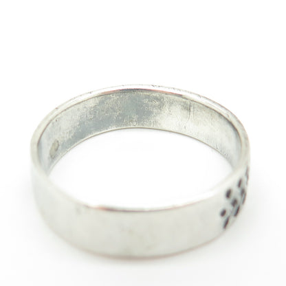 925 Sterling Silver Vintage Woven Band Oxidized Ring Size 12.75