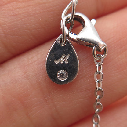 925 Sterling Silver Round-Cut C Z Cross Cable Chain Necklace 16-18"