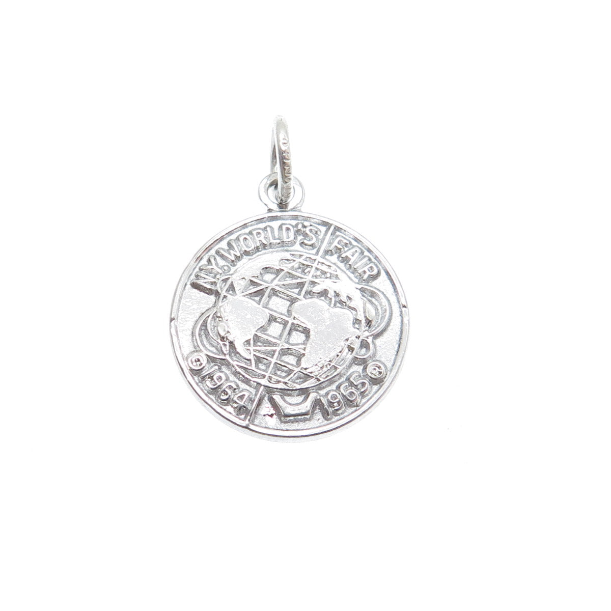925 Sterling Silver Vintage 1961 NY World's Fair 1964-1965 Mini Charm Pendant
