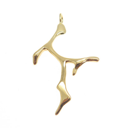 925 Sterling Silver Gold Plated Tree Branch Charm Pendant