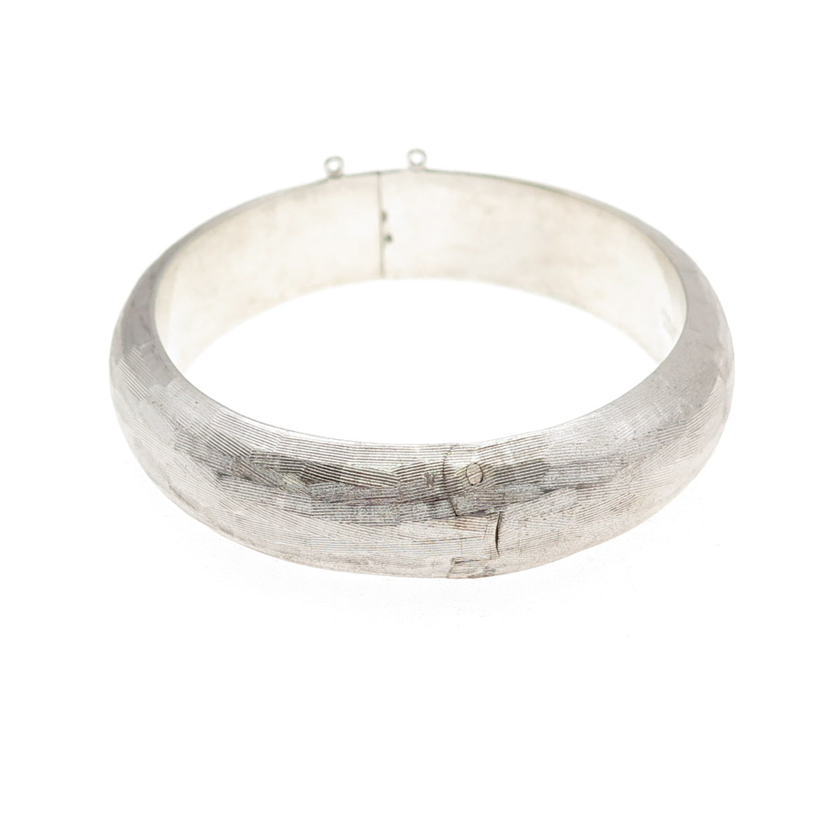 Hayward 925 Sterling Silver Vintage Brushed Bangle Bracelet 7"