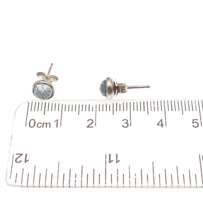Pandora 925 Sterling Silver Aqua Blue Crystal Poetic Droplet Stud Earrings