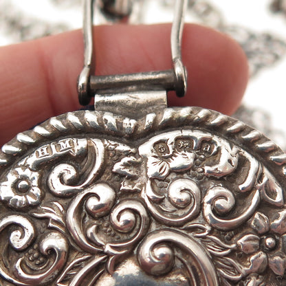 Henry Matthews 925 Sterling Silver Antique 1900 Birmingham Chatelaine Chain Fob