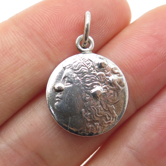 925 Sterling Silver Vintage "Morgan Dollar" Coin Replica Minimalist Pendant