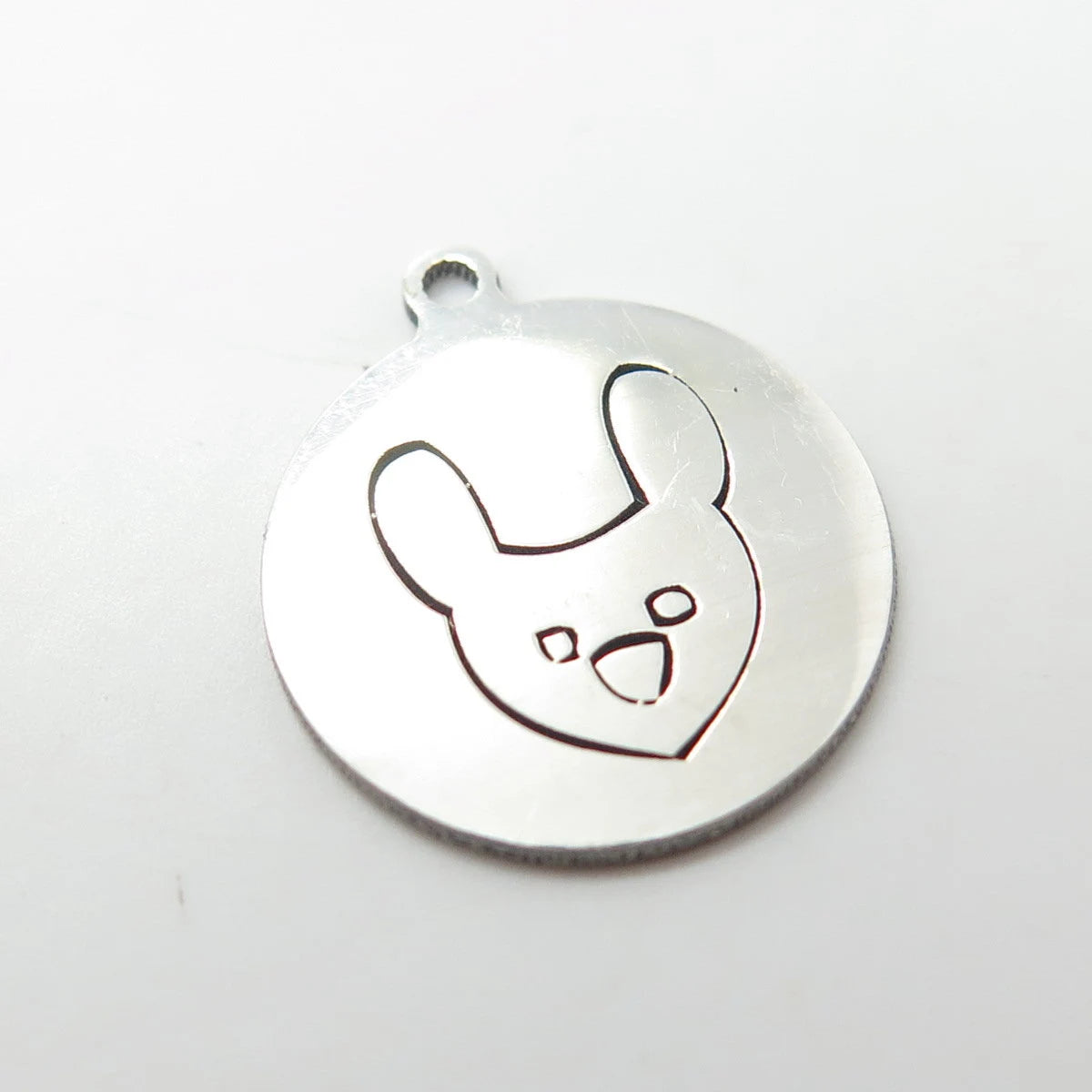 925 Sterling Silver USA Two In Town Rabbit Charm Pendant