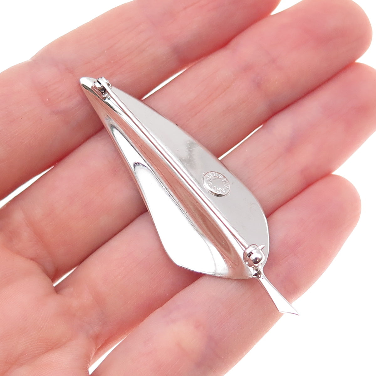 Winard 925 Sterling Silver Vintage Feather Pin Brooch