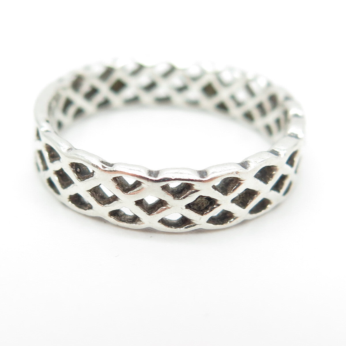 925 Sterling Silver Vintage Celtic Knot Band Ring Size 7.75