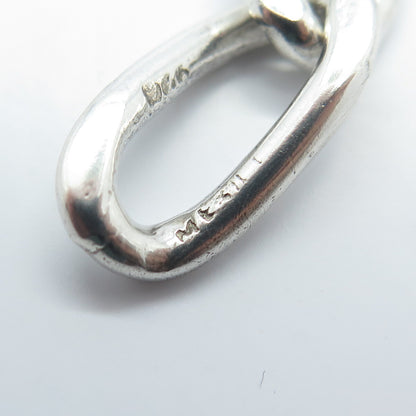 925 Sterling Silver Vintage Mexico Curb Link Bracelet 7"