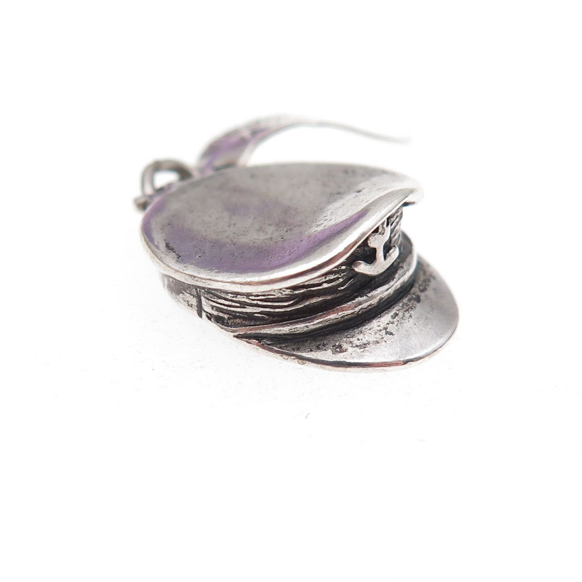 Pacific Jewelry 925 Sterling Silver Vintage Naval Officer's Cap Charm Pendant