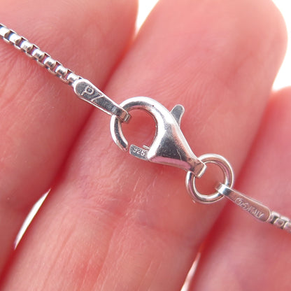 Or Paz PZ 925 Sterling Silver Vintage Round Box Chain Necklace 18"