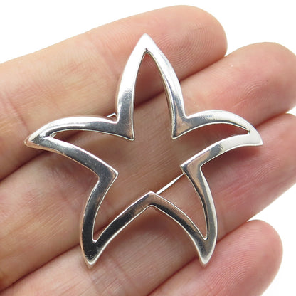 925 Sterling Silver Vintage Mexico Starfish Pin Brooch