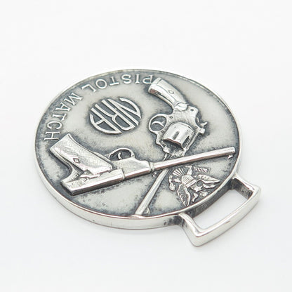 925 Sterling Silver Vintage Bailey Banks & Biddle "Pistol Match" Pendant