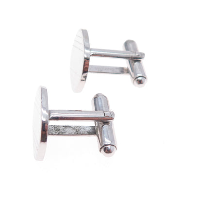 925 Sterling Silver Vintage Cushion Oval Cufflinks