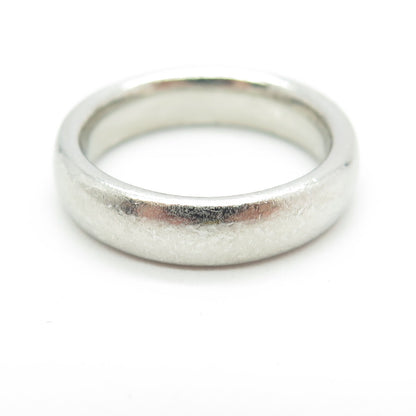 JACMEL 925 Sterling Silver Vintage Classic Wedding Band Ring Size 7.25