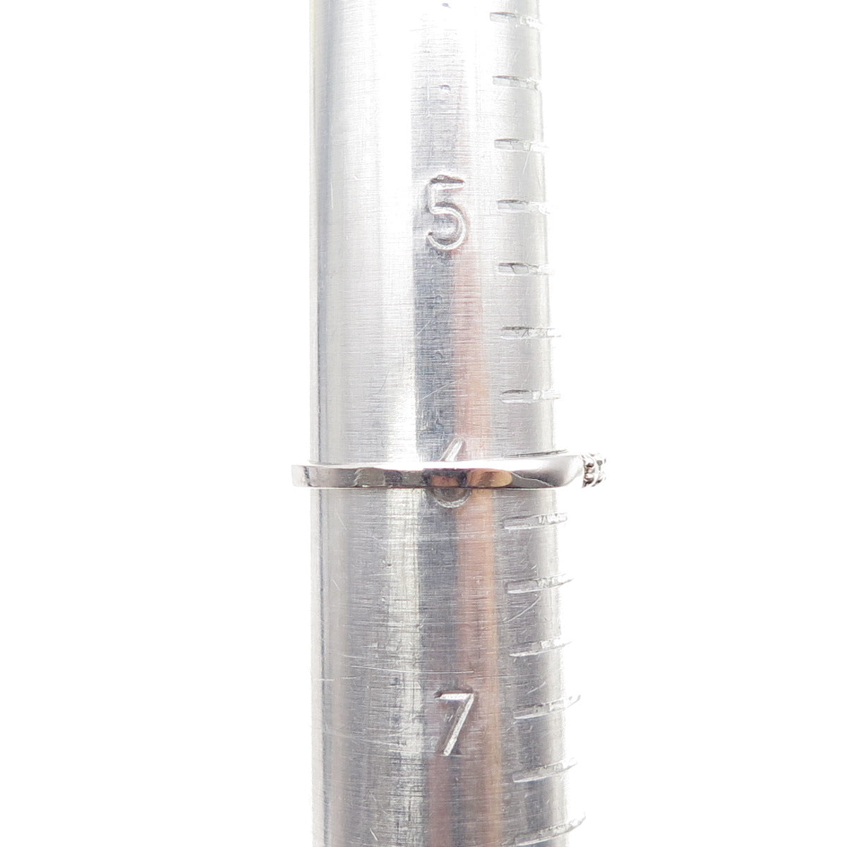 925 Sterling Silver Round-Cut C Z Half Eternity Stackable Band Ring Size 6