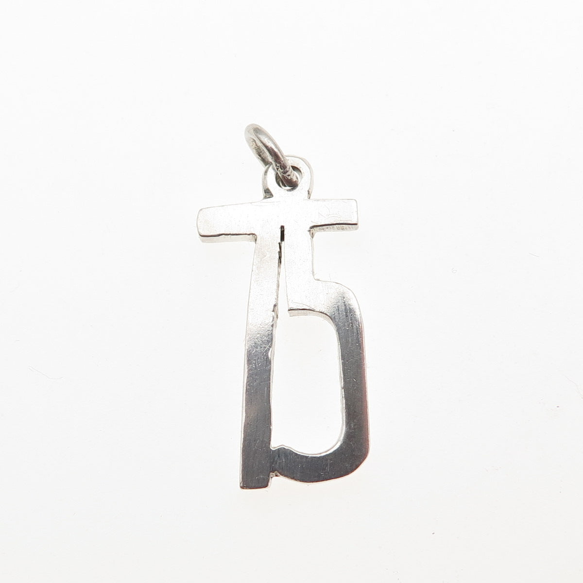 925 Sterling Silver Vintage Lucky Number 75 Charm Pendant