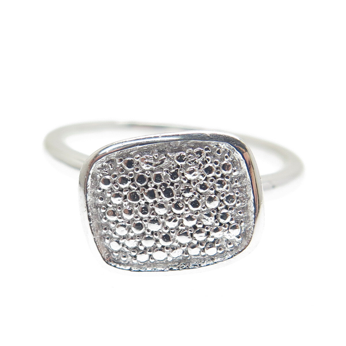 SMK 925 Sterling Silver Sparkle Ring Size 8.25