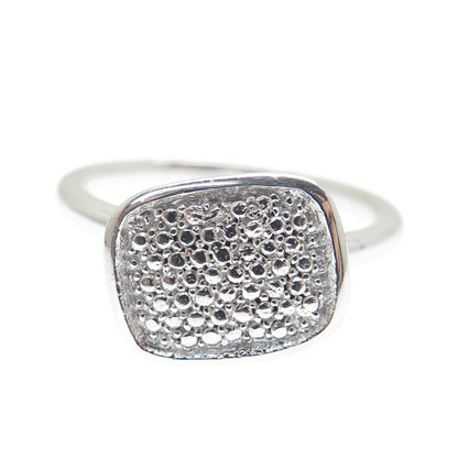 SMK 925 Sterling Silver Sparkle Ring Size 8.25