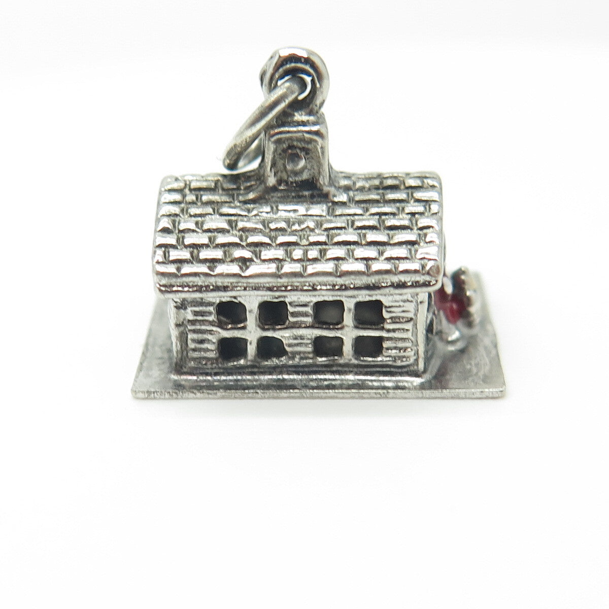 M&M 925 Sterling Silver Vintage Enamel Sheridan Terrace PTA School Pendant