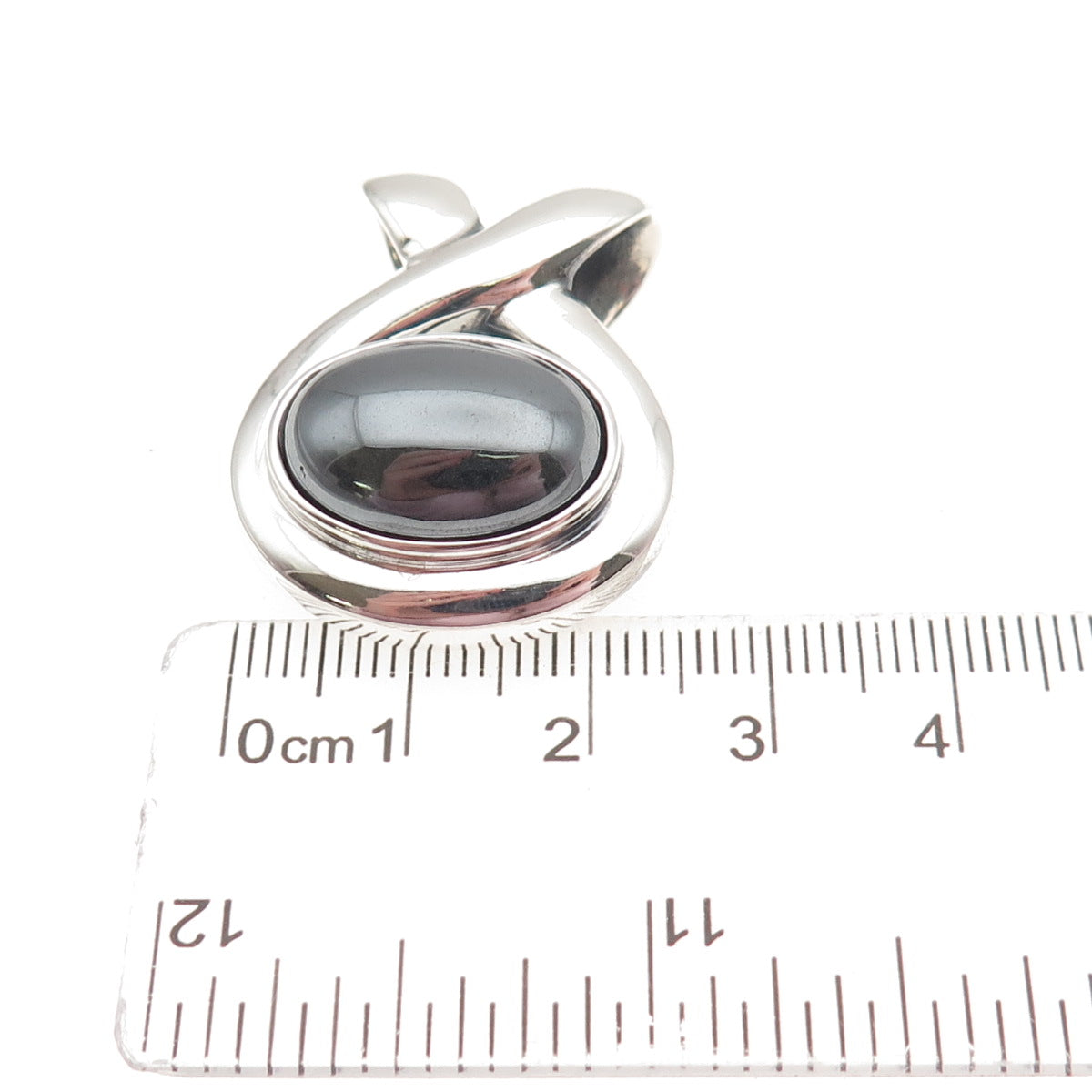 ESPO SIG Joseph Esposito 925 Sterling Silver Vintage Real Hematite Slide Pendant