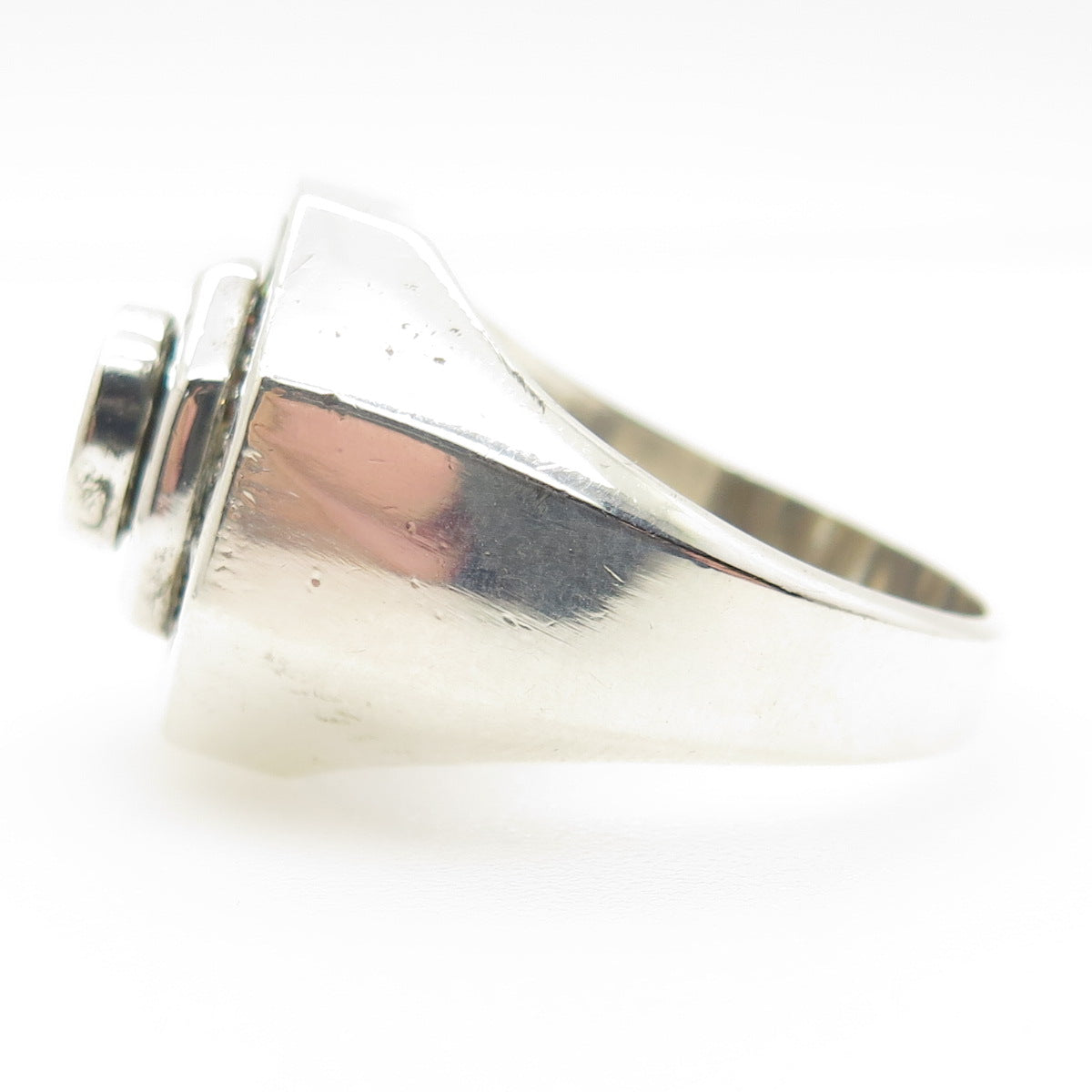 925 Sterling Silver Round & Tapered Baguette C Z Statement Ring Size 14.5