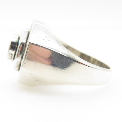 925 Sterling Silver Round & Tapered Baguette C Z Statement Ring Size 14.5