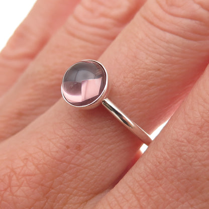 Pandora 925 Sterling Silver Rose Crystal Poetic Droplet Ring Size 7