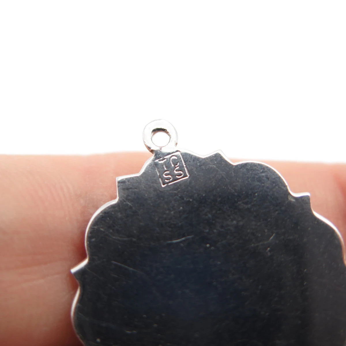 925 Sterling Silver Antique Multi-Color Rhinestone "Happy Birthday" Cake Pendant