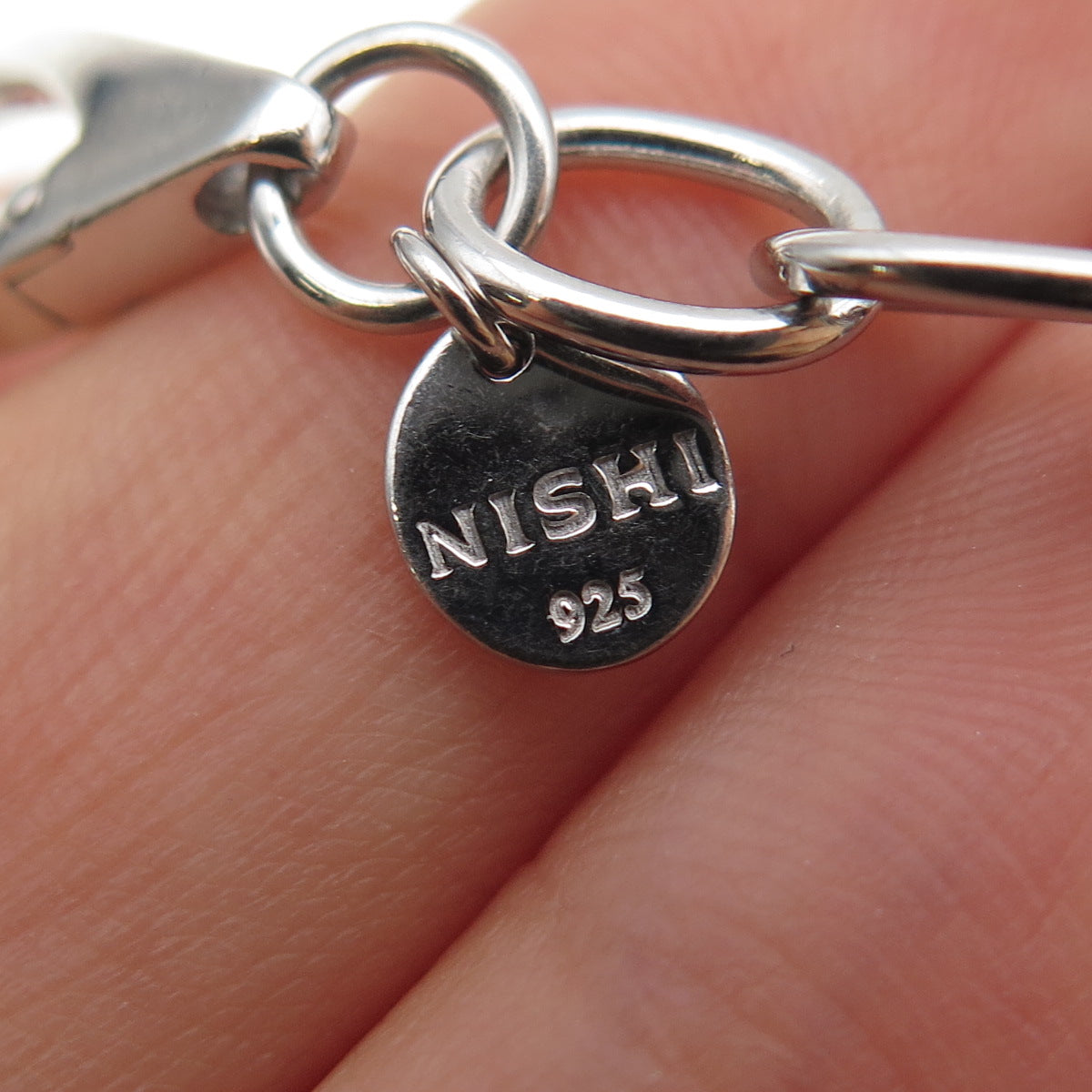 Ayaka Nishi 925 Sterling Silver Real Baroque Pearl Station Chain Necklace 20"