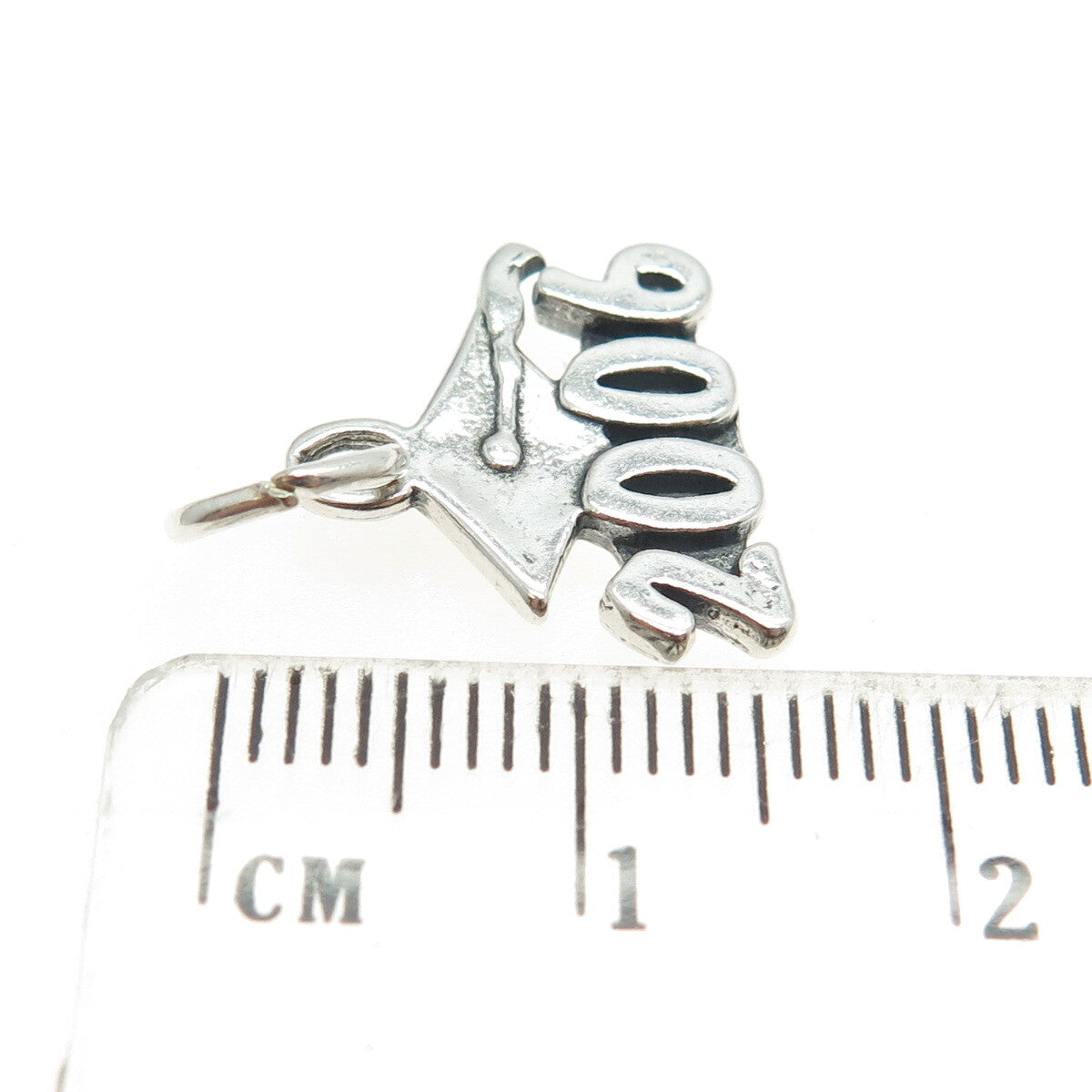 925 Sterling Silver Vintage "2006" Graduation Cap Charm Pendant