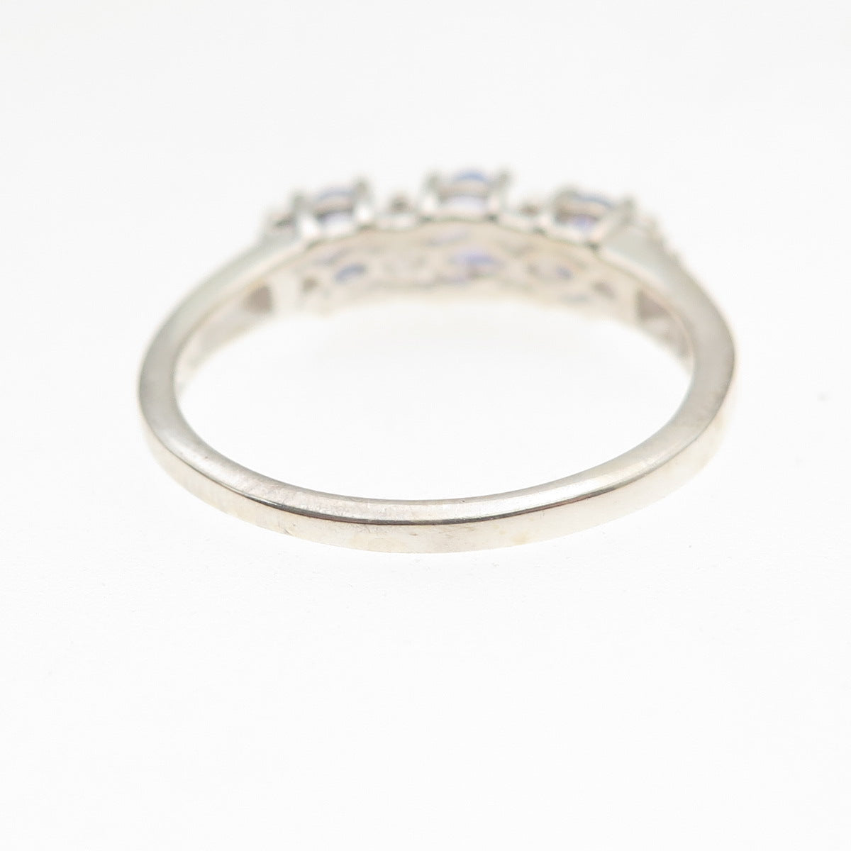 Chuck Clemency 925 Sterling Silver Real Oval-Cut Tanzanite Ring Size 8