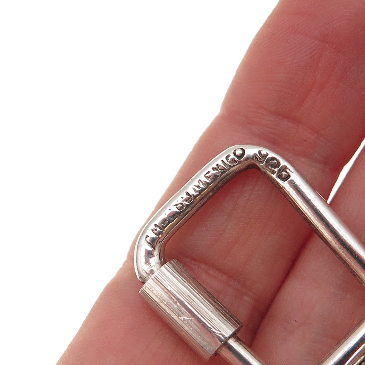 925 Sterling Silver Vintage Mexico Bracelet / Necklace Carabiner Lock Clasp