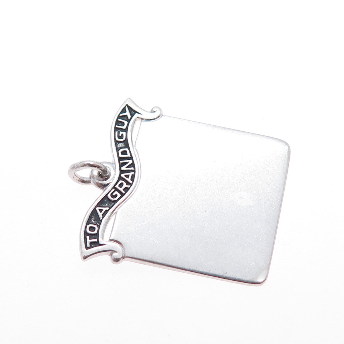 FORSTNER 925 Sterling Silver Vintage To A Grand Guy Tag Charm Pendant