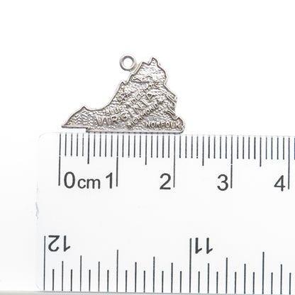 FRENCH & FRANKLIN Sterling Silver Vintage Virginia Oxidized Minimalist Pendant