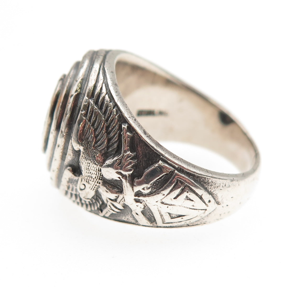 925 Sterling Silver Vintage 1975 McCallie School Engraved Ring Size 8