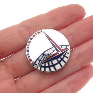 LeVelle & Co. 925 Sterling Antique WWII Enamel Air Transport Command Pin Brooch
