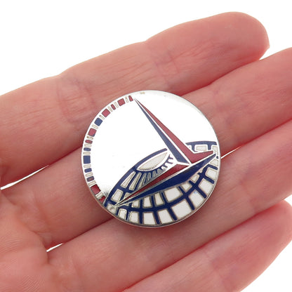 LeVelle & Co. 925 Sterling Antique WWII Enamel Air Transport Command Pin Brooch
