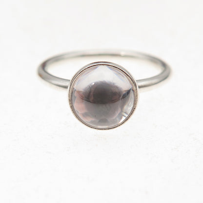 Pandora Sterling Silver Clear Crystal April Birthstone Droplet Ring Size 6.25