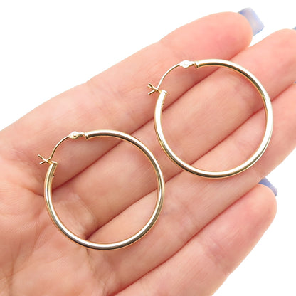 925 Sterling Silver Gold Plated Hoop Earrings