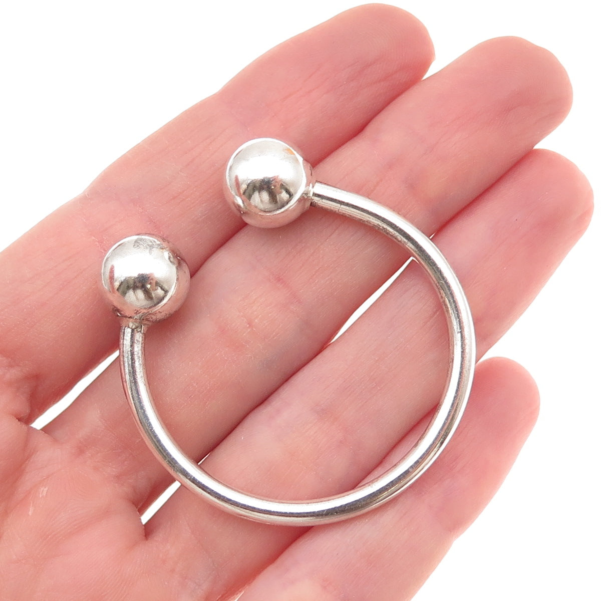 Tiffany & Co. 925 Sterling Silver Vintage Screw-Off Ball Key Ring Holder