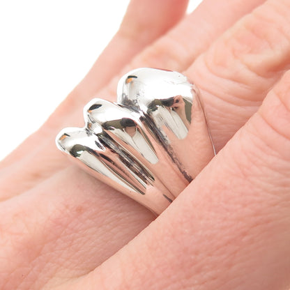 Joseph Masaniello 925 Sterling Silver Vintage Modernist Adjustable Ring Size 6.5
