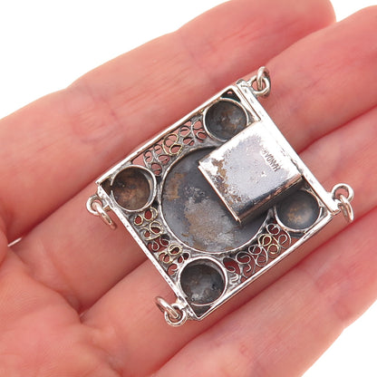 800 Silver Antique Art Deco Germany Bracelet / Necklace Handarbeit Box Lock