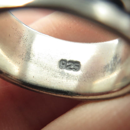 925 Sterling Silver Vintage Rotating Braided Band Ring Size 7.75