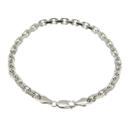 KARIZIA SPA KA-1772 925 Sterling Silver Italy Anchor Cable Link Bracelet 8.5"